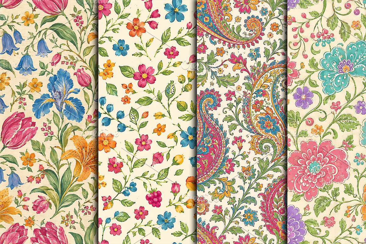 Retro Botanical Pattern, a Pattern Graphic by Artonix (Photo 3 of 3)