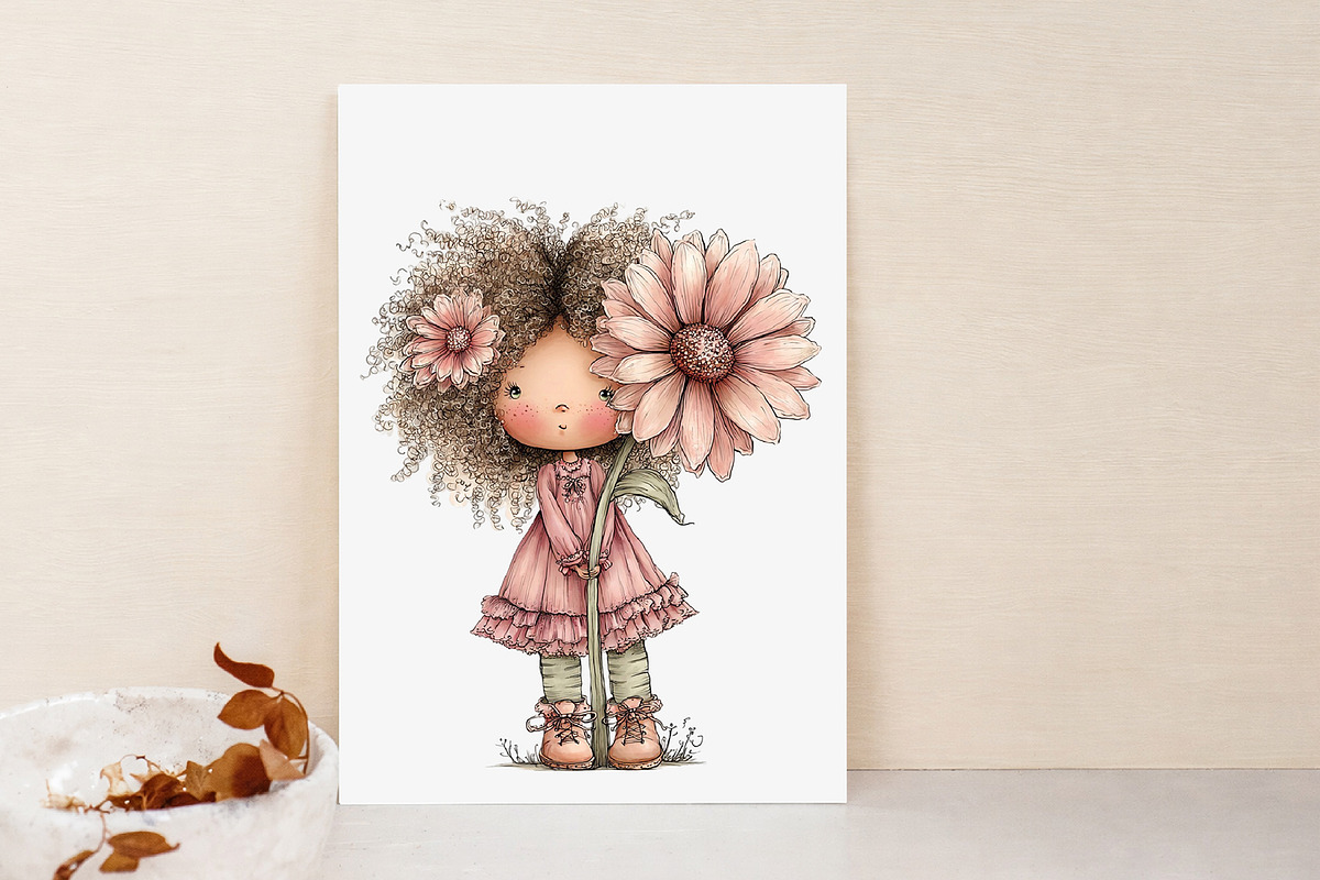 Watercolor Countryside Girl Clipart, an Illustration by Libby Wishes (Photo 3 of 7)