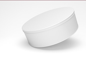 Floating Round Tin Box Mockup