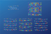 watercolor Mexican papel picado, a Decorative Illustration by monicavera22 (Thumbnail 4 of 5)