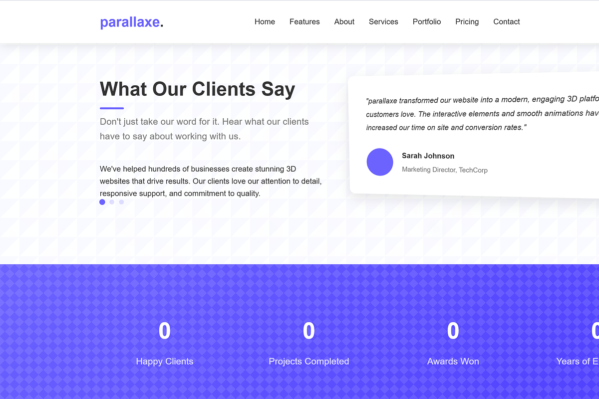 Modern Parallaxe Theme, a Templates & Theme by Modern Templates Studios (Photo 7 of 8)