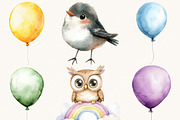 Boho Rainbow Woodland Animals, an Animal Illustration by SparkyDesignsUS (Thumbnail 3 of 9)