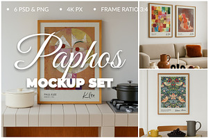6 PSD Mockup Set for Poster 3x4, a Product Mockup by SigaSigaMockup