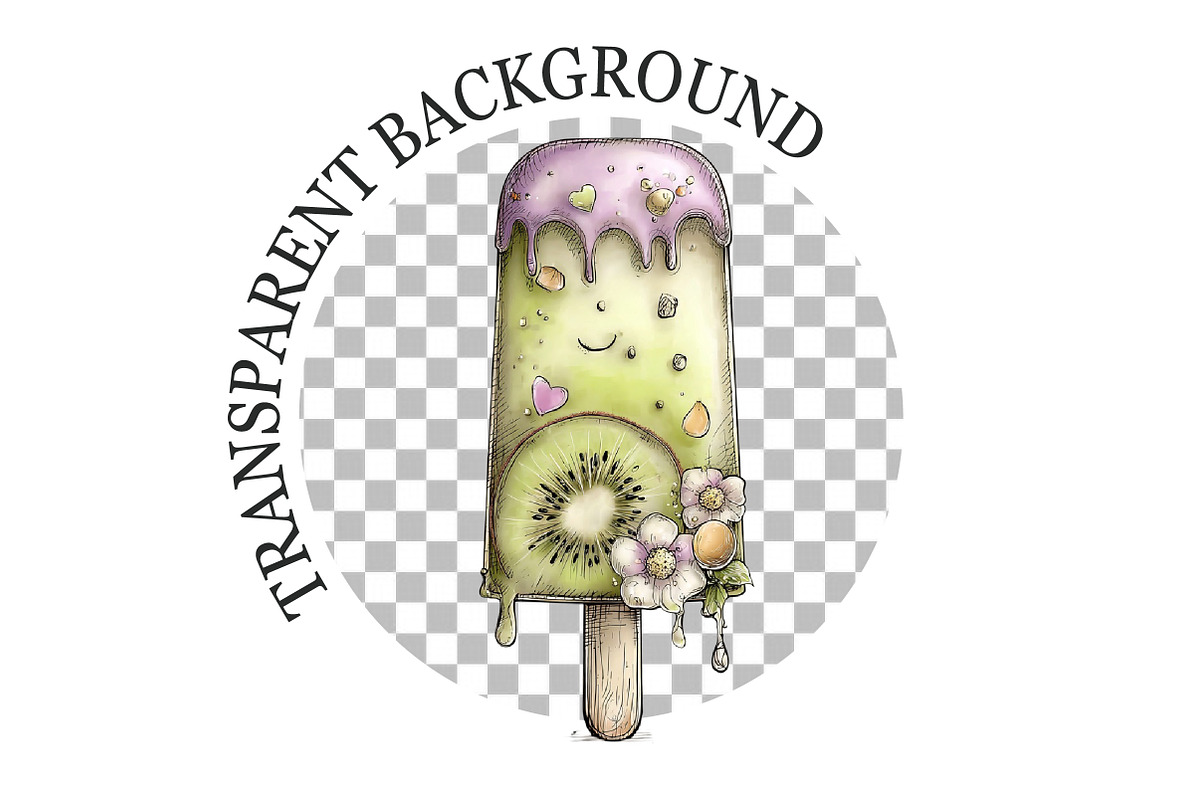 Whimsical Summer Ice Cream Clipart, a Seasonal Illustration by Rose Art (Photo 5 of 6)