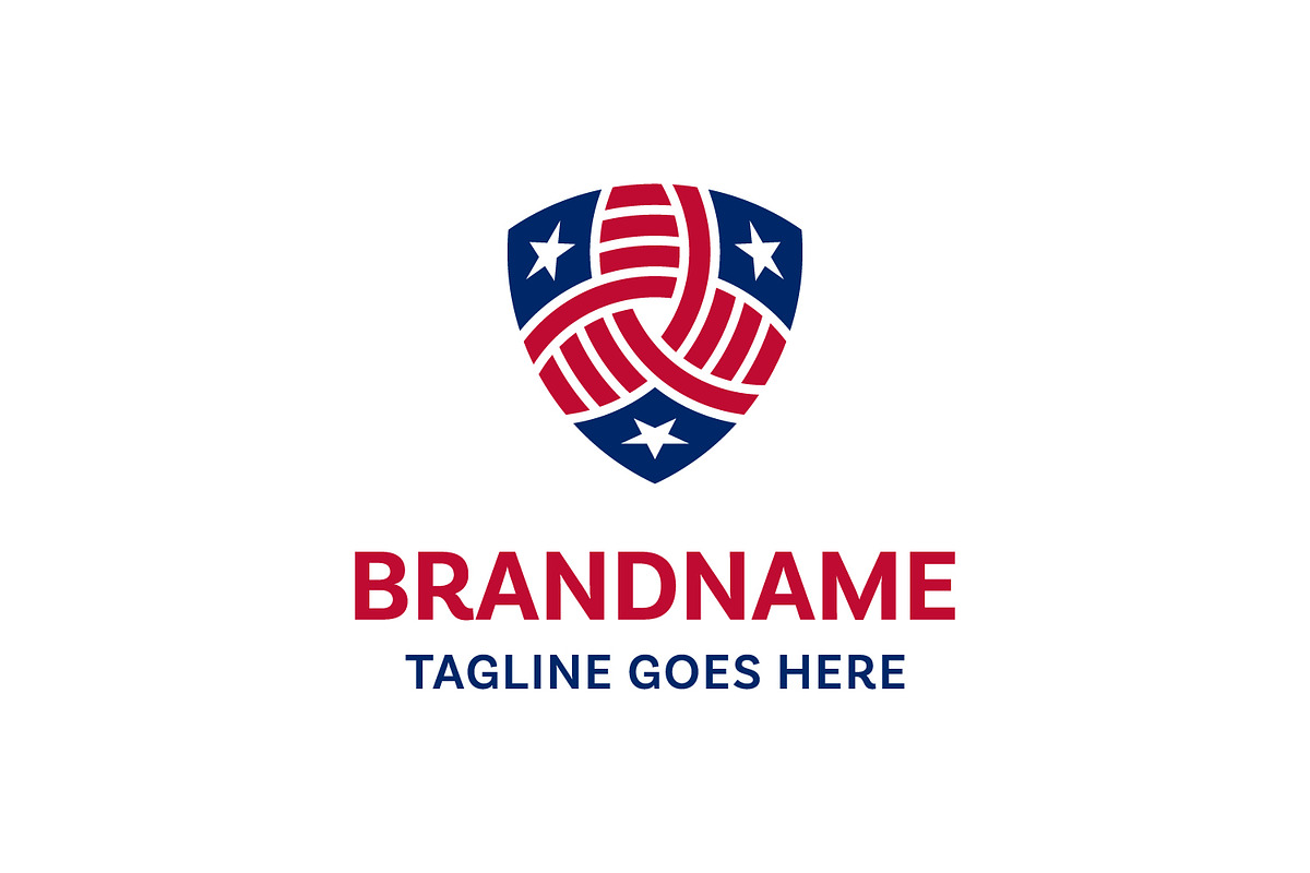 American Flag Shield Modern Logo, a Branding & Logo Template by Pray Art Design Studio (Photo 1 of 2)