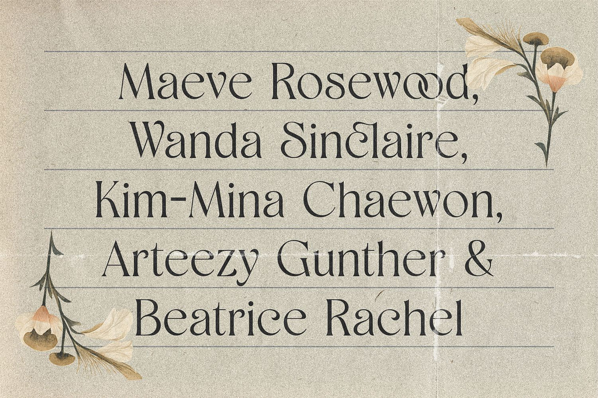 Shaena - Beautiful Serif, a Serif Font by Asenbayu (Photo 9 of 14)