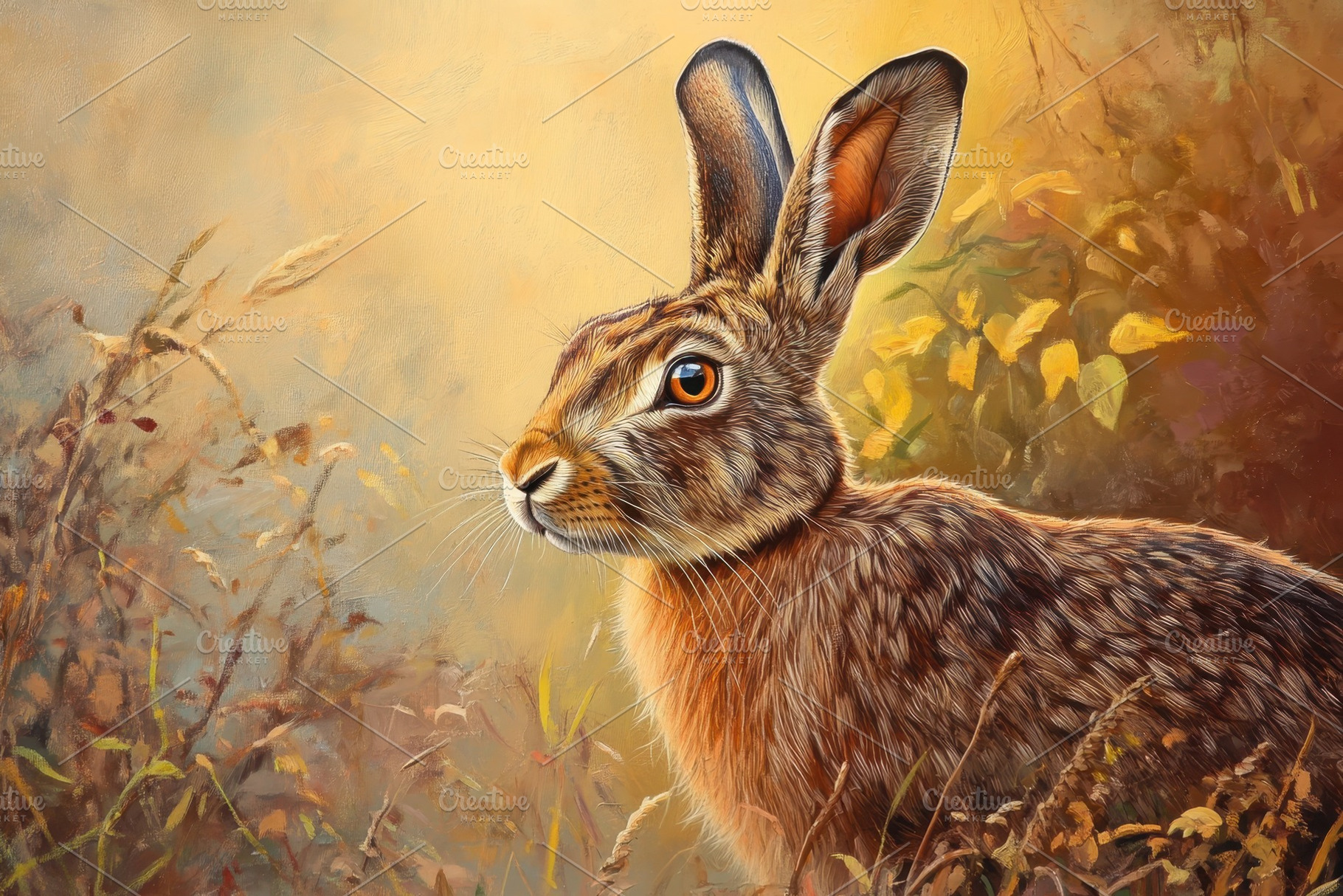 Stunning wild european hare, a Photo by Pavel_design