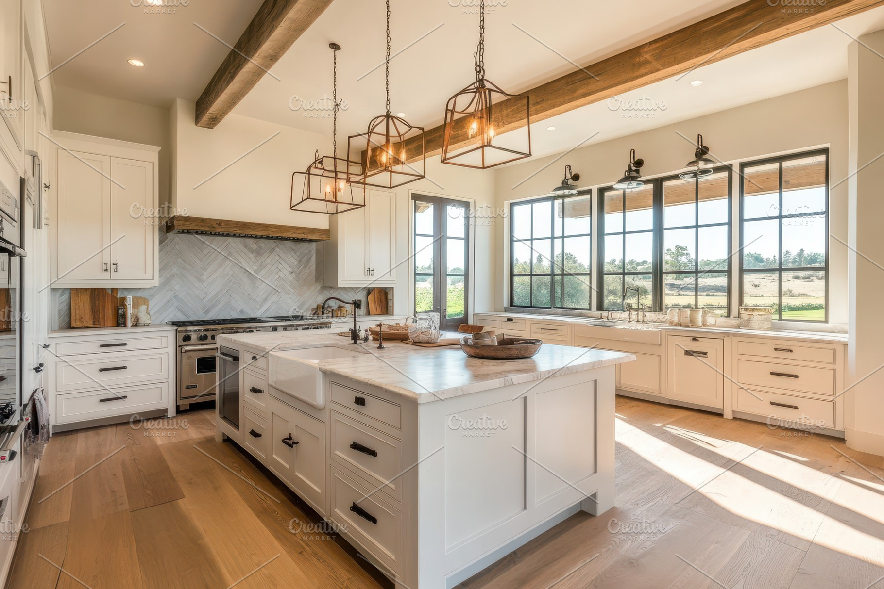 Bright, spacious modern farmhouse, a Photo by Pavel_design