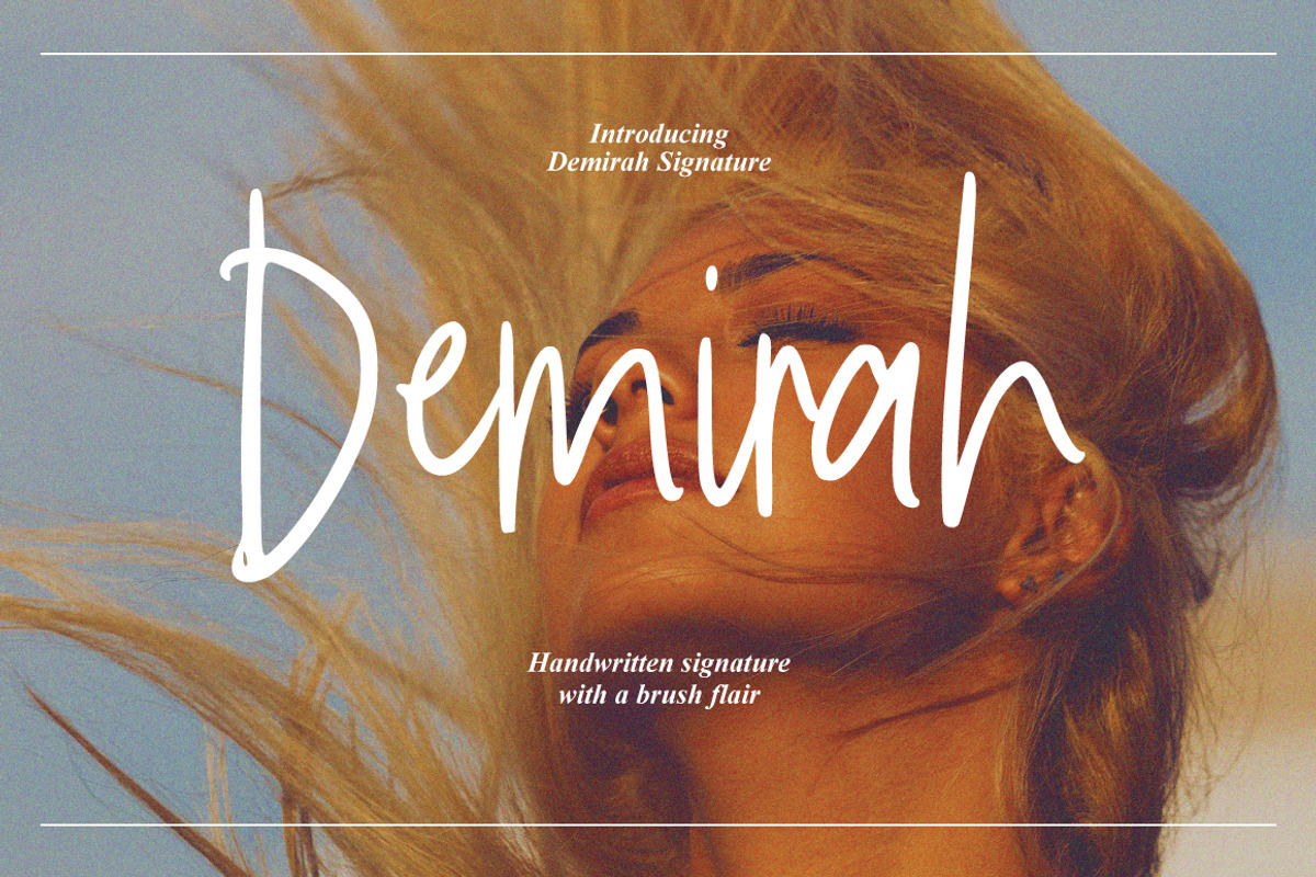 Demirah - Handwritten Signature, a Handwritten Font by tebaltipislab (Photo 1 of 9)