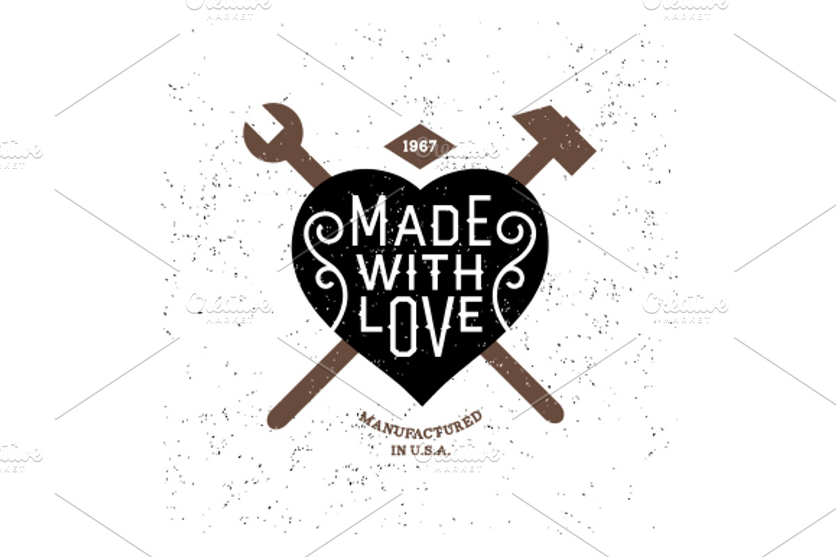 Vintage Label Made With Love, an Illustration by Ezepov (Photo 2 of 3)