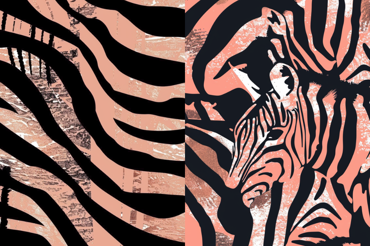 Rose Gold Zebra Stripes Patterns, a Pattern Graphic by PrintablesByFranklyn (Photo 2 of 6)