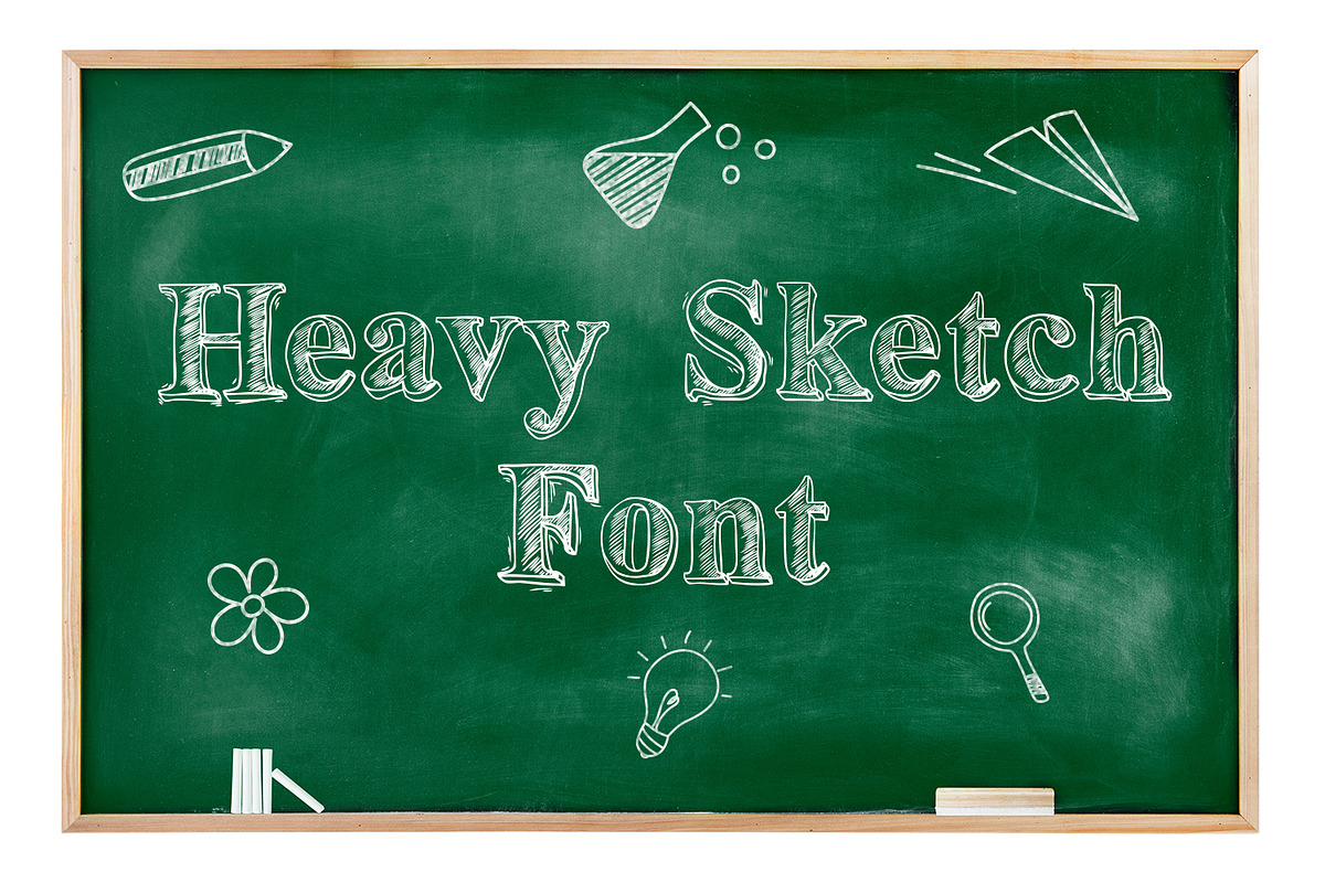Heavy Sketch Font, a Script Font by OWPictures (Photo 1 of 4)