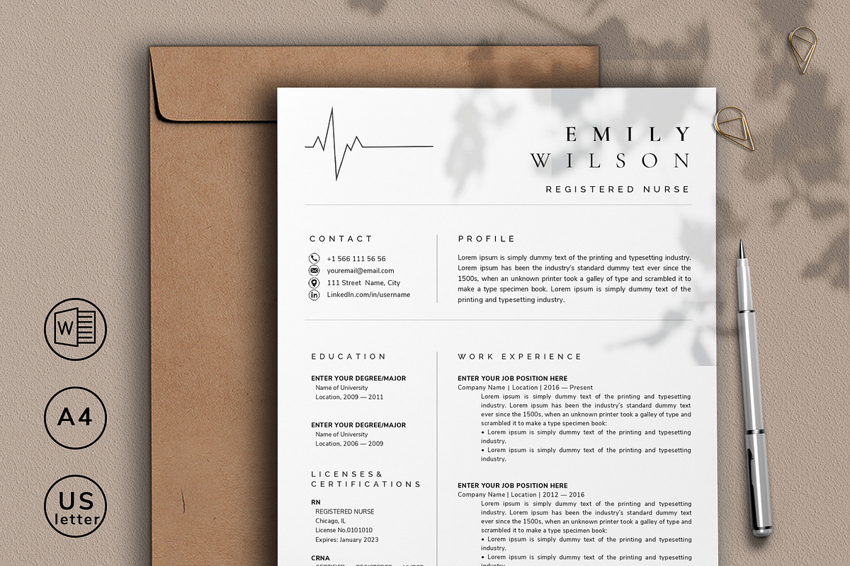 Nurse resume template, a Resume Template by UResume (Photo 1 of 8)