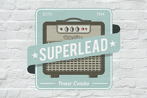 Vintage Amplifier Badges Set