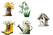 Watercolor Spring Gardening Clipart, an Illustration by Designworld (Thumbnail 5 of 5)