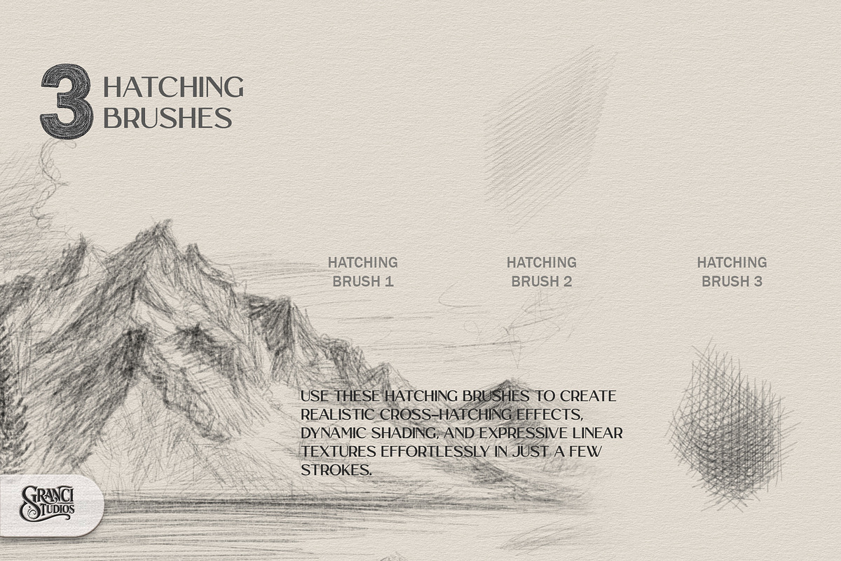 Graphite Pencils Procreate Brushes, a Brush Add-On by GRANCI STUDIOS (Photo 7 of 9)