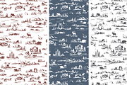 Utah Seamless Toile Pattern Set, a Background Graphic by Hughes Studio (Thumbnail 8 of 8)