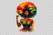 Black History Month PNG Afro Woman, a Person Illustration by SugarCloudStudioArt (Thumbnail 3 of 3)