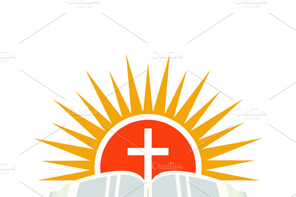Bible Sunset And Cross.