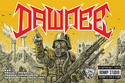 Dawnee Thrash Metal Display Font, a Font by Ronny Studio (Thumbnail 1 of 9)