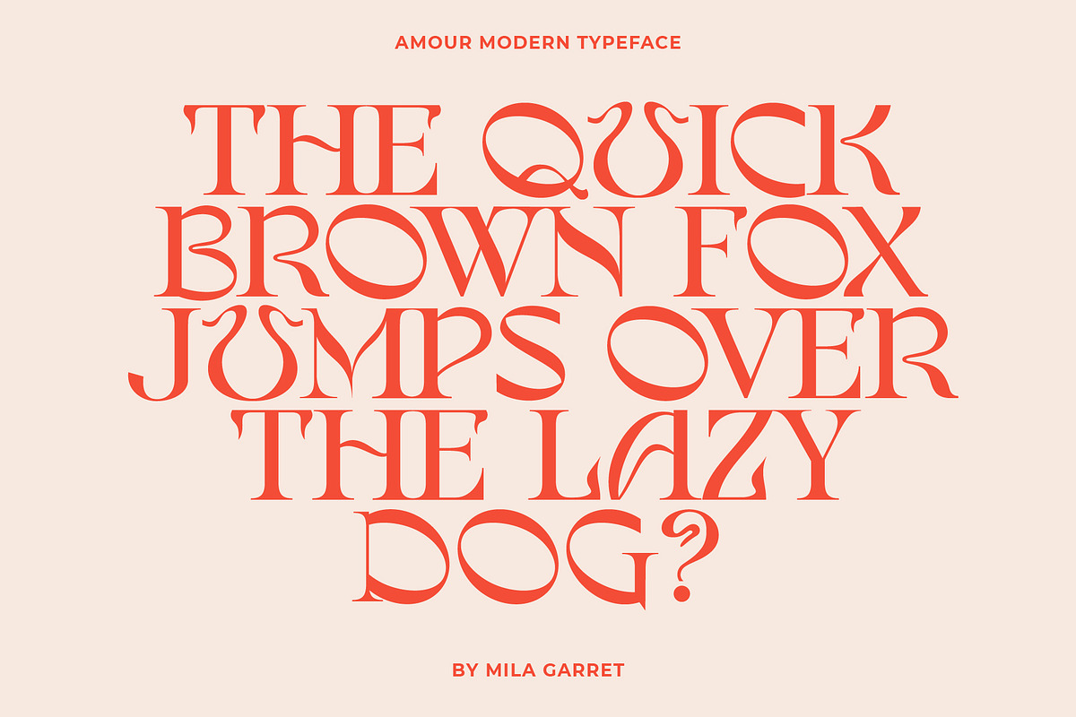 Amour Modern Display Logo Serif, a Sans Serif Font by Mila Garret (Photo 23 of 27)