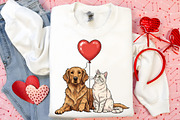 Dog and Cat Valentine PNG, an Illustration by Canvas Craft (Thumbnail 4 of 6)
