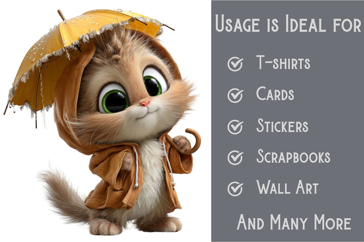 Cute Cat Clipat Bundle, an Icon by Pixels.Craft (Photo 3 of 6)