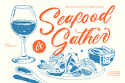 Seafood Gather Bold Calligraphy, a Script Font by Letterena Studios Script (Thumbnail 1 of 20)