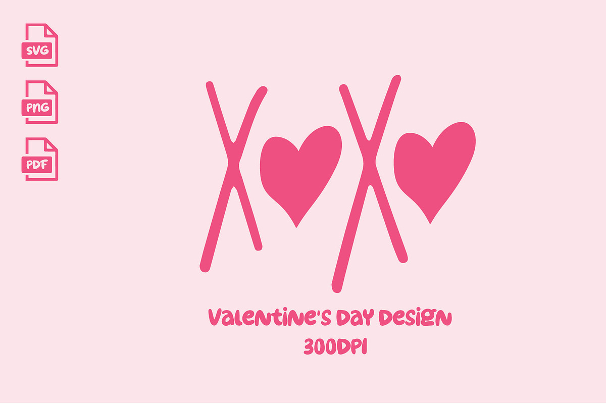 Valentines Day XOXO Vector Art, a Pattern Graphic by SaaDesigns