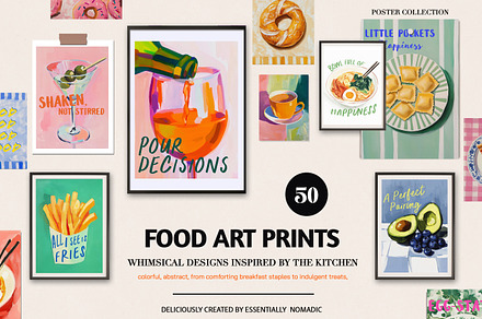 Food Art - Poster Collection, a Background Graphic by Essentially Nomadic