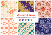 Colorful Java Batik Pattern, a Pattern Graphic by astrographic (Thumbnail 1 of 10)