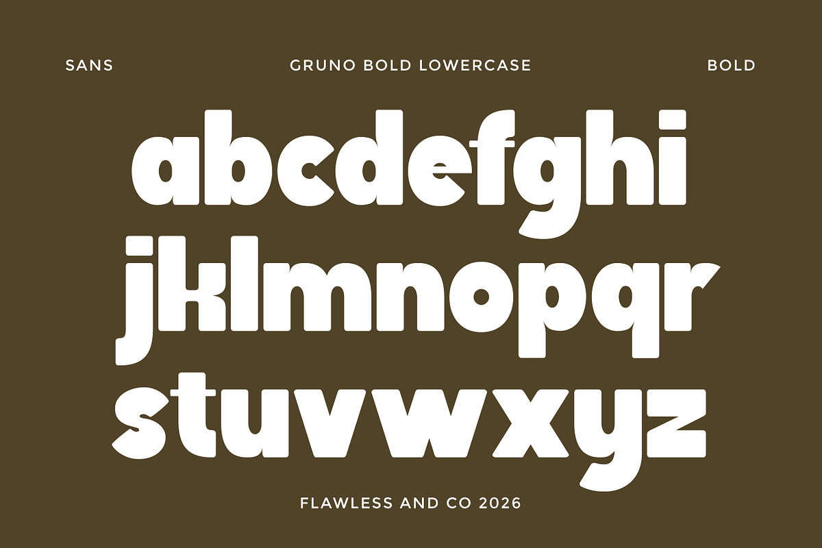 Gruno - Bols Sans Serif Font, a Sans Serif Font by Flawless And Co (Photo 7 of 10)