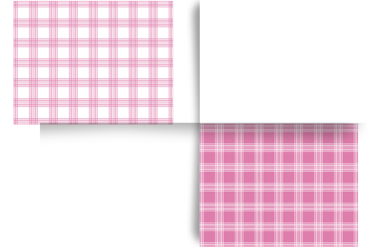 Pink Seamless Plaid Designs, a Pattern Graphic by Earley Bird Design Studio (Photo 2 of 8)
