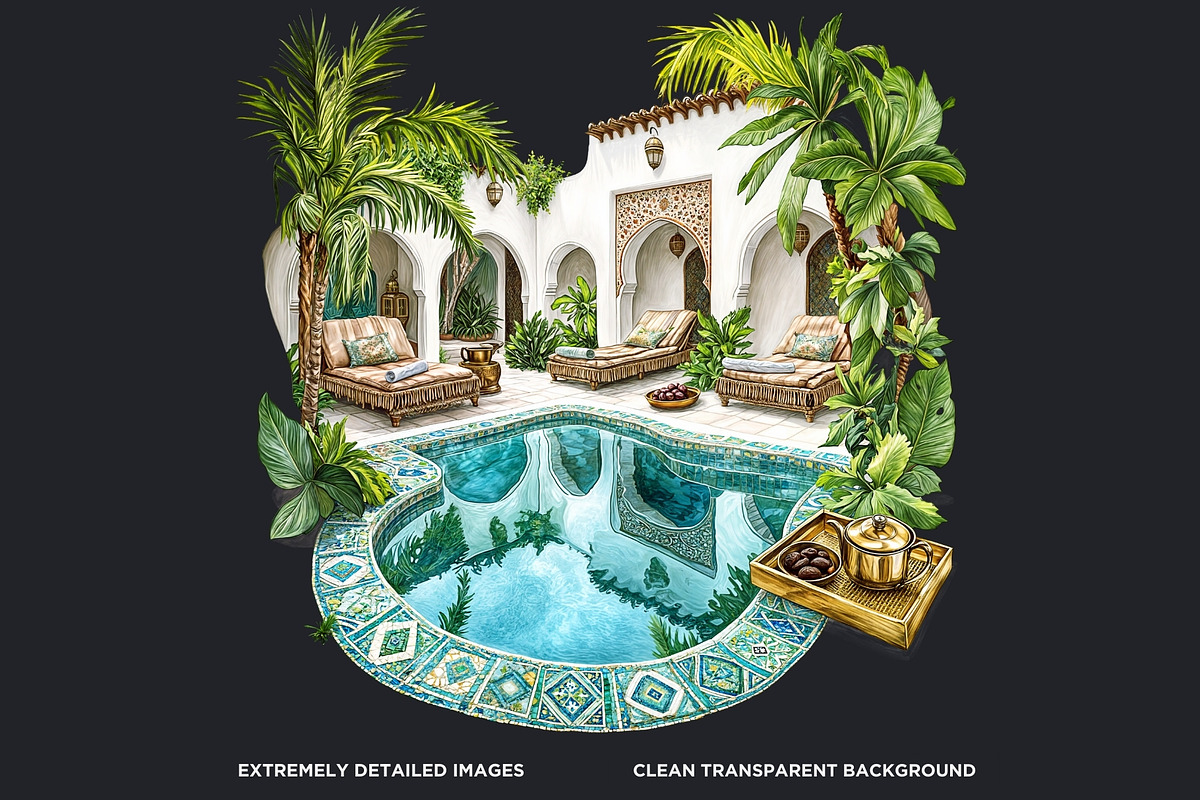 Morocco Travel clipart Set, a Decorative Illustration by ThatsDesignArt (Photo 3 of 10)