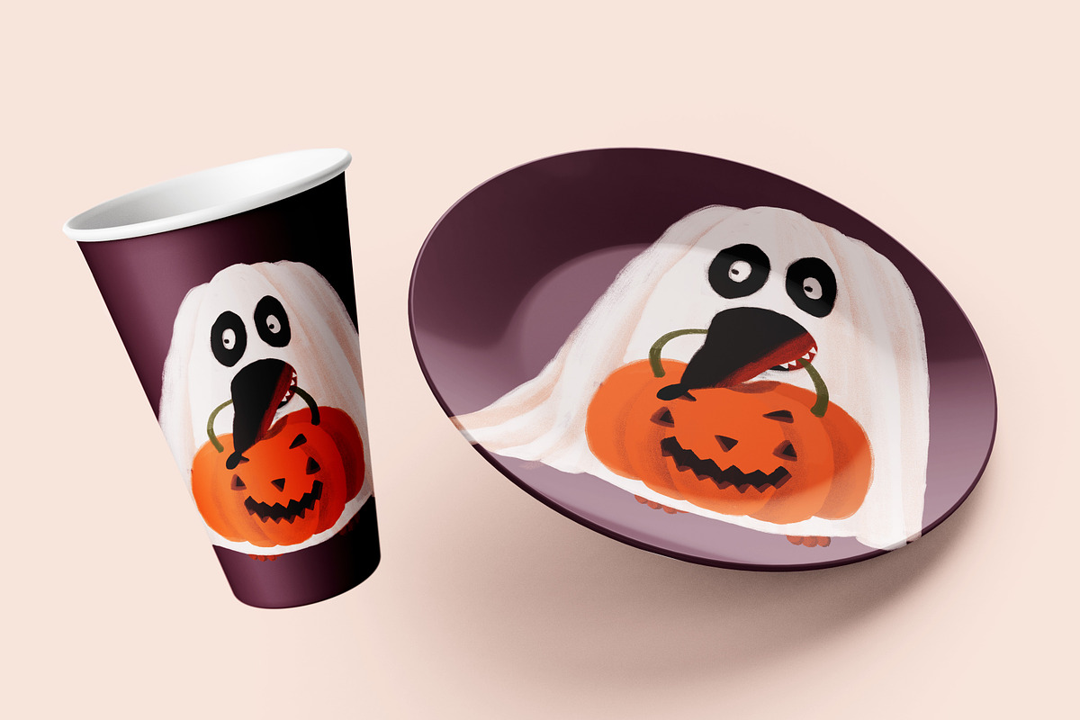 Halloween Dachshunds, a Seasonal Illustration by YuNa (Photo 12 of 15)