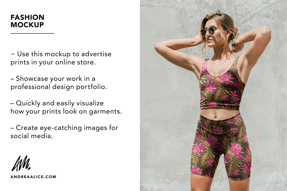 Fashion Mockup Women's Activewear 02, an Apparel Mockup by Andrea Muller (Photo 3 of 7)