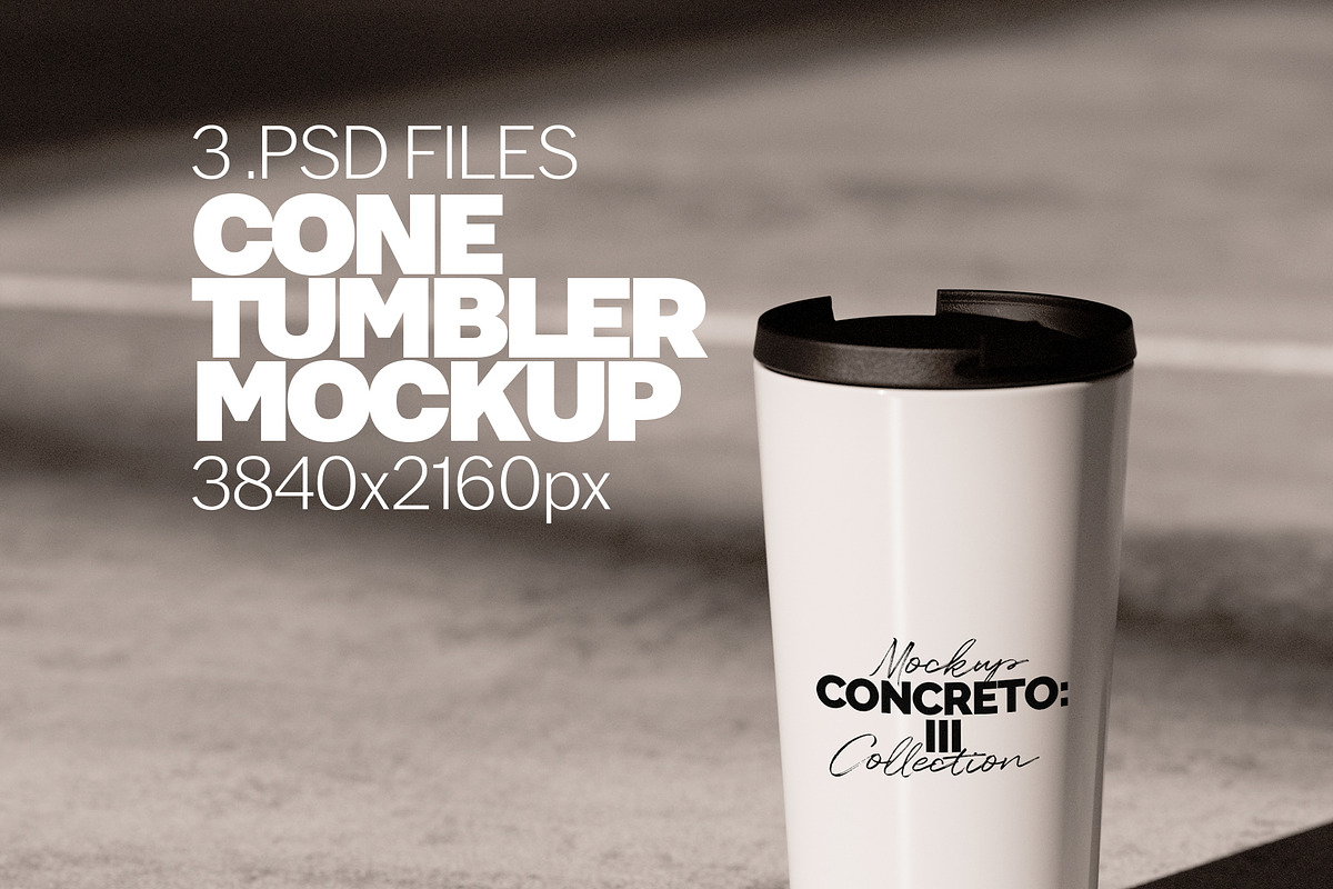 White Straight Tumbler Mockup, a Merchandise Mockup by Banana Mockups (Photo 1 of 5)