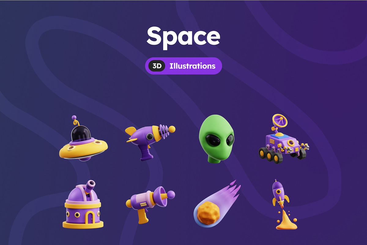 Space 3D Icons, an Object 3D Model by Rakata Studio (Photo 7 of 7)