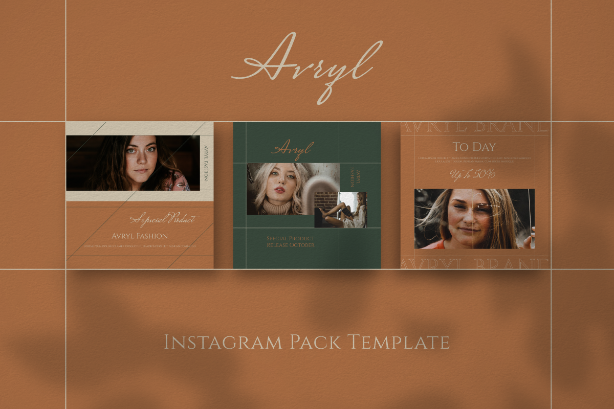 Avryl Story & Feed Instagram Templat, a Social Media Template by Inkofert (Photo 5 of 12)