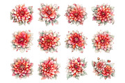 Whimsical spring flowers clipart, an Illustration by SinaCreation (Thumbnail 2 of 11)