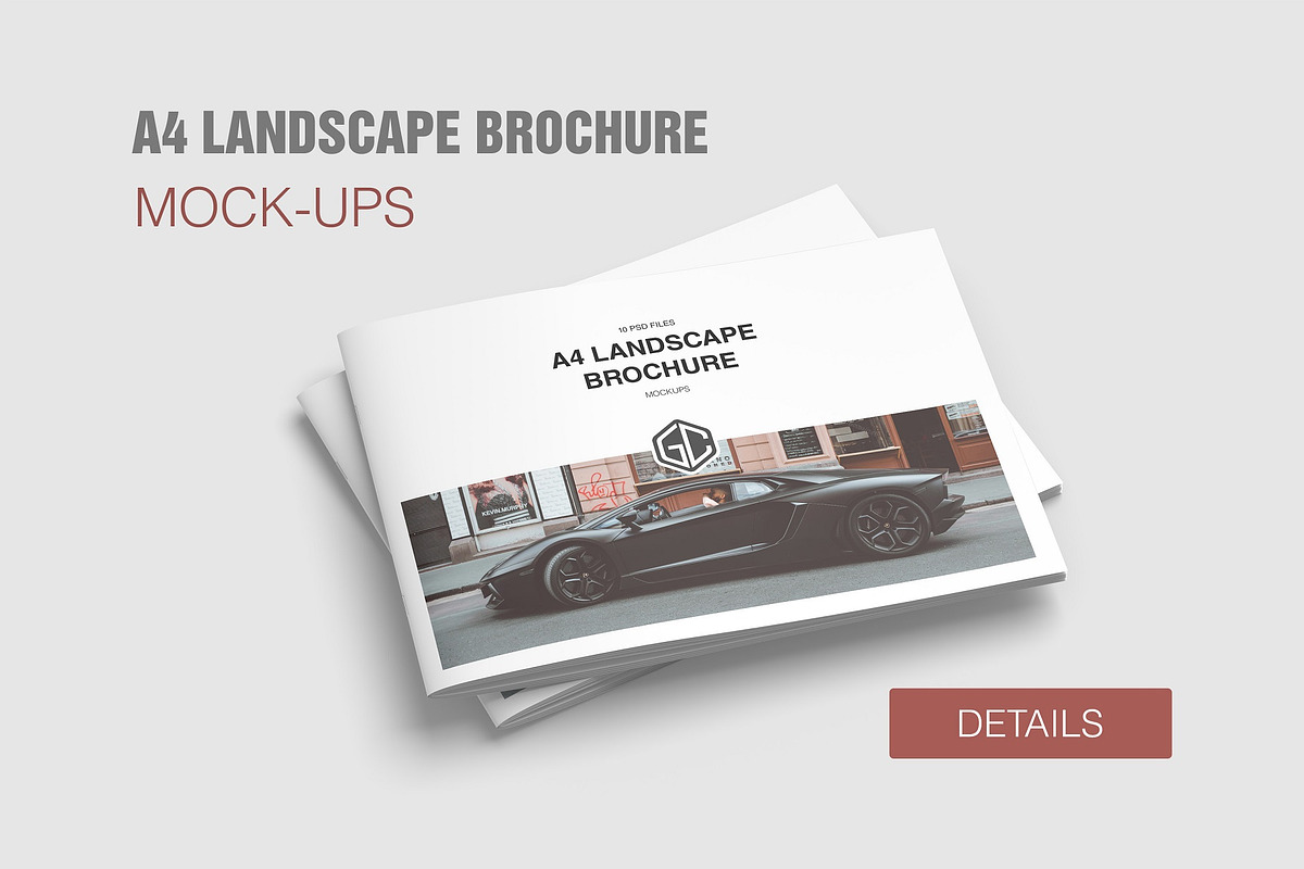 A4 Landscape Brochure Mockup, a Books & Magazine Mockup by graphiccrew (Photo 1 of 17)