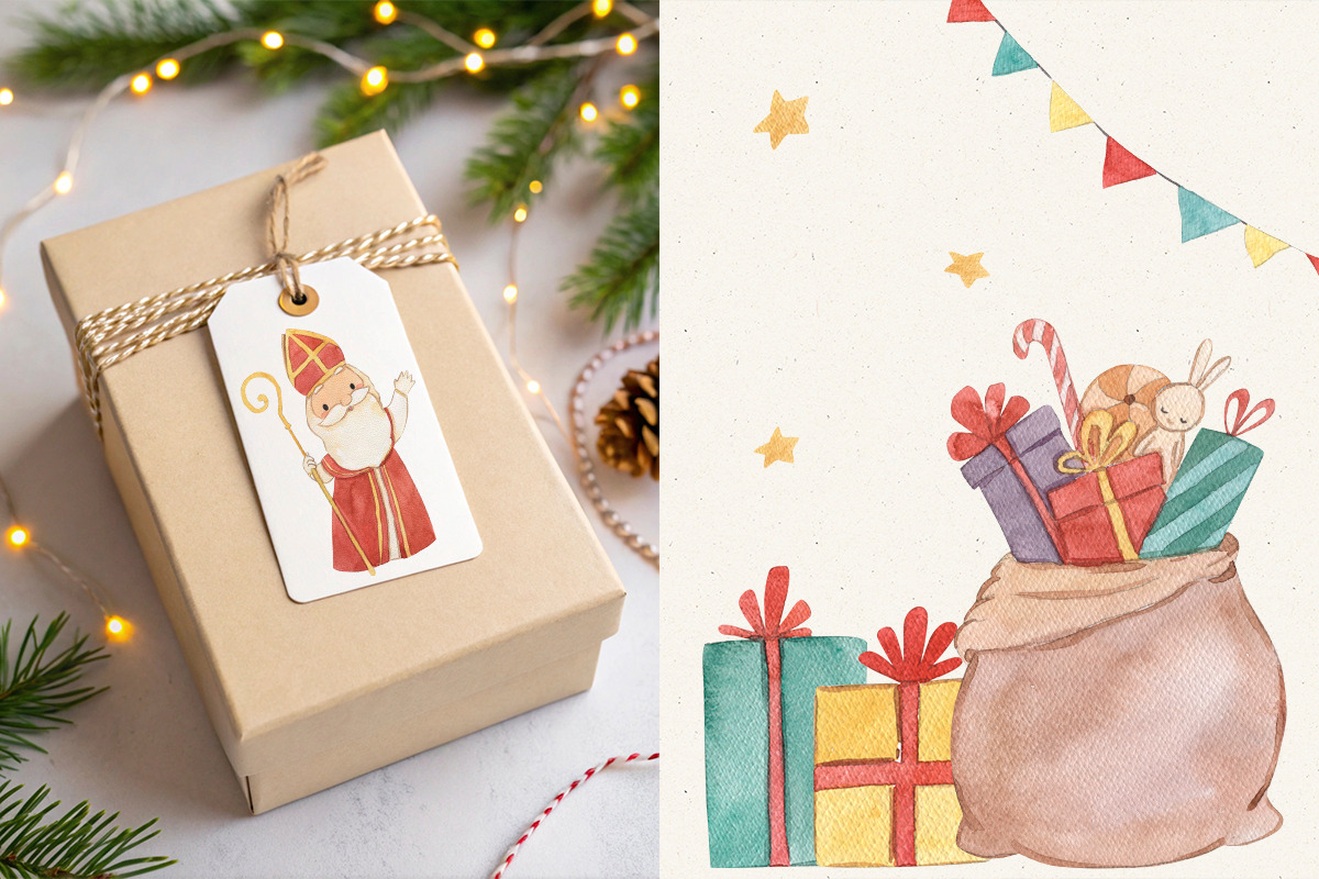 SINTERKLAAS. Watercolor clipart, a Graphic by OlliArtDesign (Photo 6 of 6)