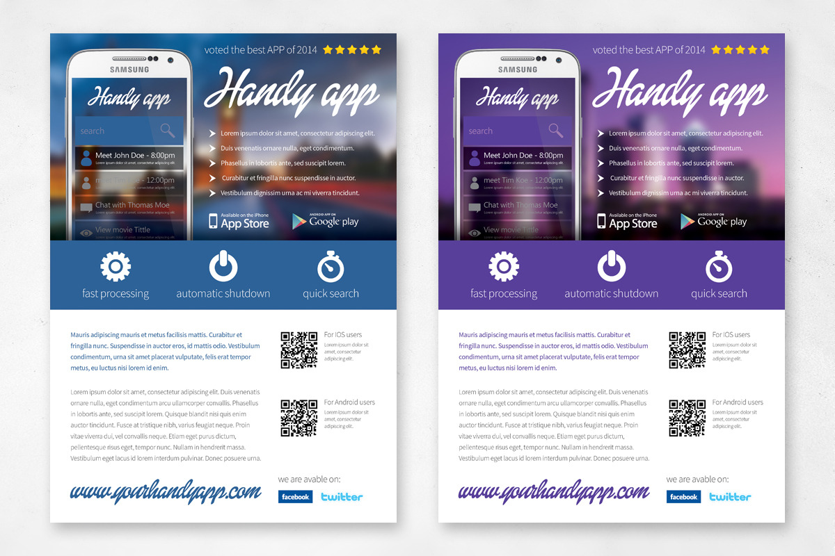 Mobile App A4 Flyer, a Flyer Template by buttonpl (Photo 4 of 4)