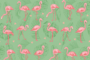 Flamingo in the Palm Leaves, a Pattern Graphic by GooseFrol (Thumbnail 8 of 23)