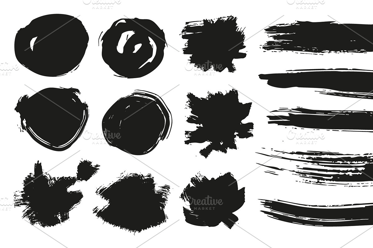 Brush Strokes Pack, a Texture Graphic by alexdndz (Photo 5 of 11)
