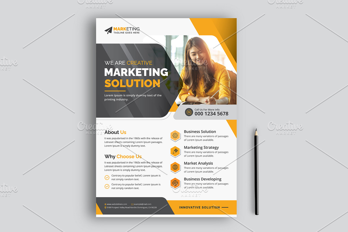 Corporate Business Flyer Template, a Flyer Template by GraphicsBurg (Photo 1 of 2)