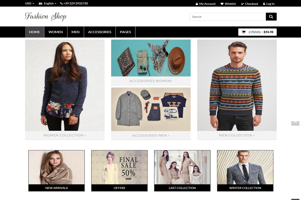 Fashion Shop, a Bootstrap Template by auroraruggieri (Photo 4 of 7)