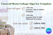 Funeral Photo Collage Sign Set, a Templates & Theme by Adalin Shop (Thumbnail 4 of 4)