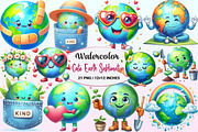 Cute Earth Clipart Sublimation, a Graphic by CitraGraphics (Thumbnail 1 of 4)