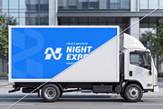 Delivery Box Truck Mockup, an Advertising Mockup by graphypix (Thumbnail 2 of 4)